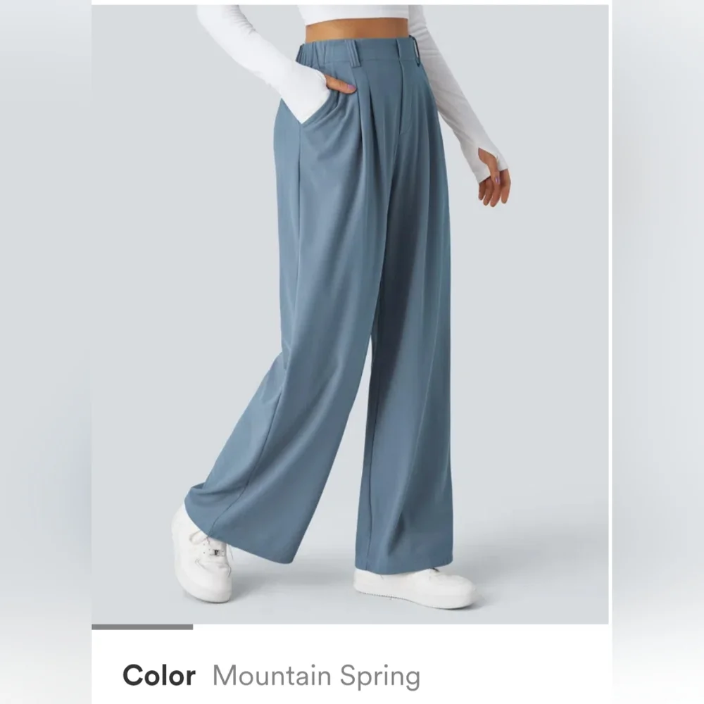 Halara Xs Mountain Spring High Waisted Side Pocket Wide Leg Pants - Picture 3 of 9